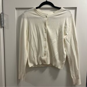 NWOT H&M Cream Button-Up Cardigan